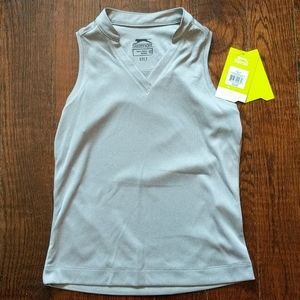 Youth size XS heather mock polo